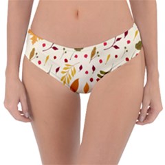 Pretty Leaves Pattern Reversible Classic Bikini Bottoms