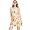 Pretty Leaves Pattern Summer Frill Dress View1