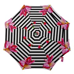 Black And White Stripes Hook Handle Umbrellas (small) by designsbymallika