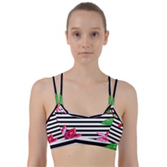 Black And White Stripes Line Them Up Sports Bra by designsbymallika