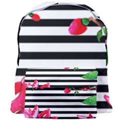 Black And White Stripes Giant Full Print Backpack