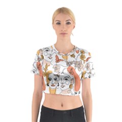 Lady Like Cotton Crop Top by designsbymallika