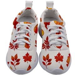 Autumn Pattern Kids Athletic Shoes by designsbymallika