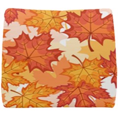 Autumn Leaves Pattern Seat Cushion by designsbymallika