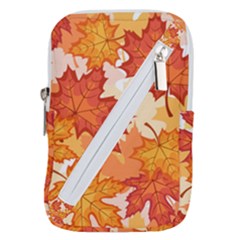 Autumn Leaves Pattern Belt Pouch Bag (large)