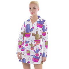 Cactus Love 4 Women s Long Sleeve Casual Dress by designsbymallika