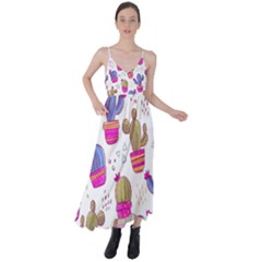 Cactus Love 4 Tie Back Maxi Dress by designsbymallika