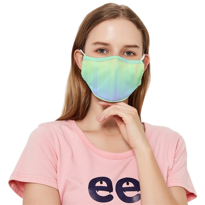 Pastel Rainbow Gradient Ombre Fitted Cloth Face Mask (Adult)