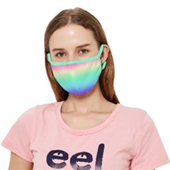 Pastel Rainbow Gradient Ombre Pattern Crease Cloth Face Mask (adult) by SpinnyChairDesigns