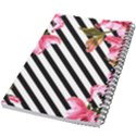 Pink Floral Stripes 5.5  x 8.5  Notebook View2