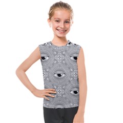 Eye Pattern Kids  Mesh Tank Top