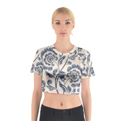 Baatik Print 5 Cotton Crop Top by designsbymallika