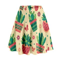 Cactus Love  High Waist Skirt by designsbymallika