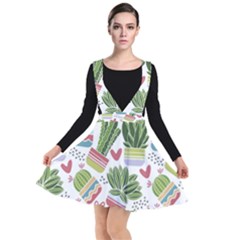 Cactus Love  Plunge Pinafore Dress by designsbymallika