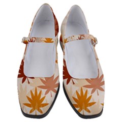 Autumn Leaves Pattern  Women s Mary Jane Shoes by designsbymallika