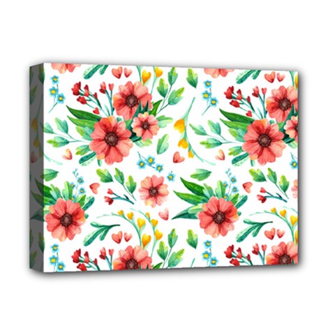 Beautiful Orange Flowers Deluxe Canvas 16  X 12  (stretched)  by designsbymallika