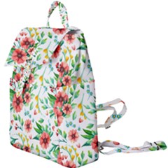 Beautiful Orange Flowers Buckle Everyday Backpack by designsbymallika