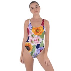 Watercolor Print Floral Design Bring Sexy Back Swimsuit by designsbymallika