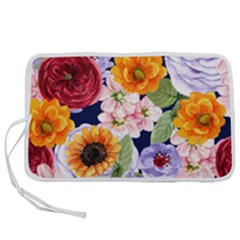 Watercolor Print Floral Design Pen Storage Case (s) by designsbymallika