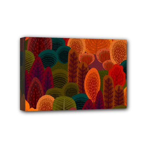 Autumn Trees Mini Canvas 6  X 4  (stretched) by designsbymallika