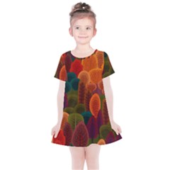 Autumn Trees Kids  Simple Cotton Dress by designsbymallika