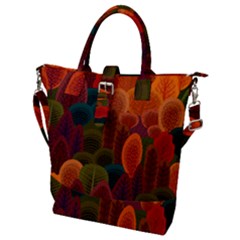 Autumn Trees Buckle Top Tote Bag by designsbymallika