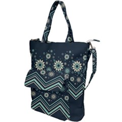 Floral-geometric  Ornament Shoulder Tote Bag by FloraaplusDesign