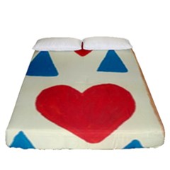 Love Path Fitted Sheet (queen Size)