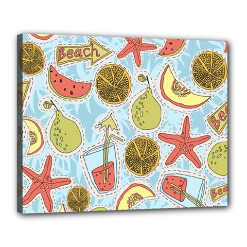 Tropical pattern Canvas 20  x 16  (Stretched)
