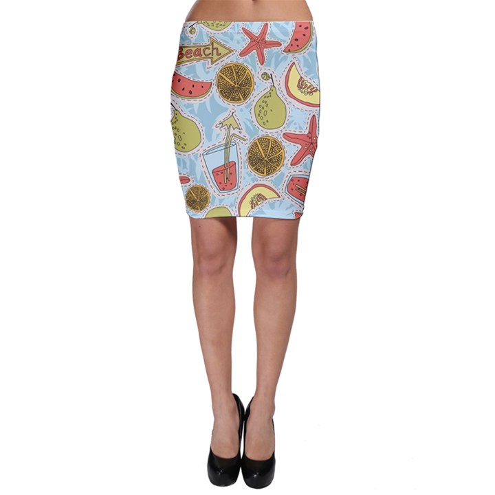 Tropical pattern Bodycon Skirt
