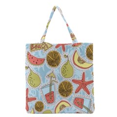 Tropical pattern Grocery Tote Bag