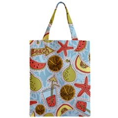 Tropical pattern Zipper Classic Tote Bag