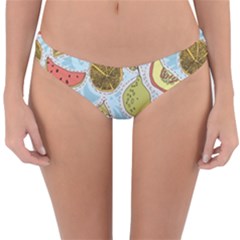 Tropical pattern Reversible Hipster Bikini Bottoms