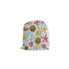 Tropical pattern Drawstring Pouch (XS)