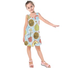 Tropical Pattern Kids  Sleeveless Dress