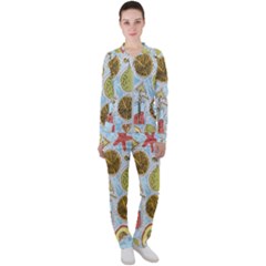 Tropical pattern Casual Jacket and Pants Set