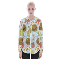 Tropical pattern Womens Long Sleeve Shirt