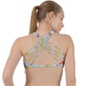 Tropical pattern Criss Cross Racerback Sports Bra View2