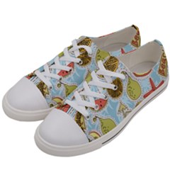 Tropical pattern Women s Low Top Canvas Sneakers