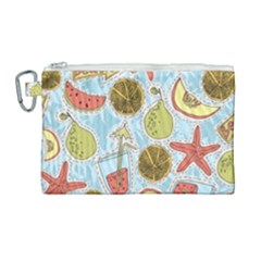 Tropical pattern Canvas Cosmetic Bag (Large)