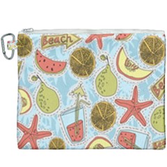 Tropical pattern Canvas Cosmetic Bag (XXXL)