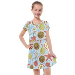 Tropical pattern Kids  Cross Web Dress