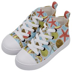 Tropical Pattern Kids  Mid-top Canvas Sneakers by GretaBerlin