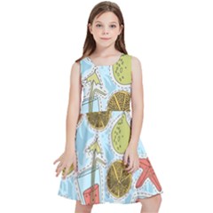 Tropical Pattern Kids  Skater Dress