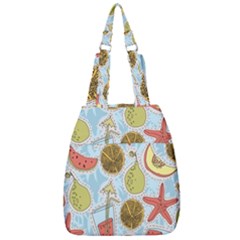 Tropical pattern Center Zip Backpack