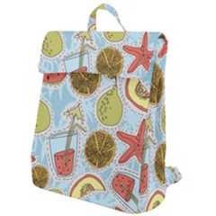 Tropical Pattern Flap Top Backpack by GretaBerlin