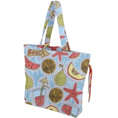 Tropical pattern Drawstring Tote Bag