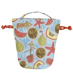 Tropical pattern Drawstring Bucket Bag