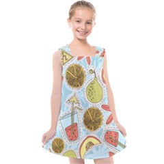 Tropical Pattern Kids  Cross Back Dress by GretaBerlin