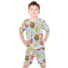 Tropical pattern Kids  Tee and Shorts Set